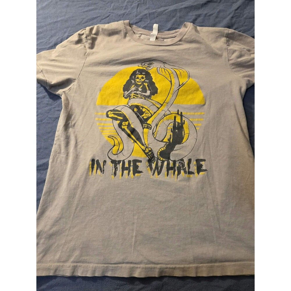 In The Whale - Brown Shirt - skeleton mermaid wrapped by a snake Medium